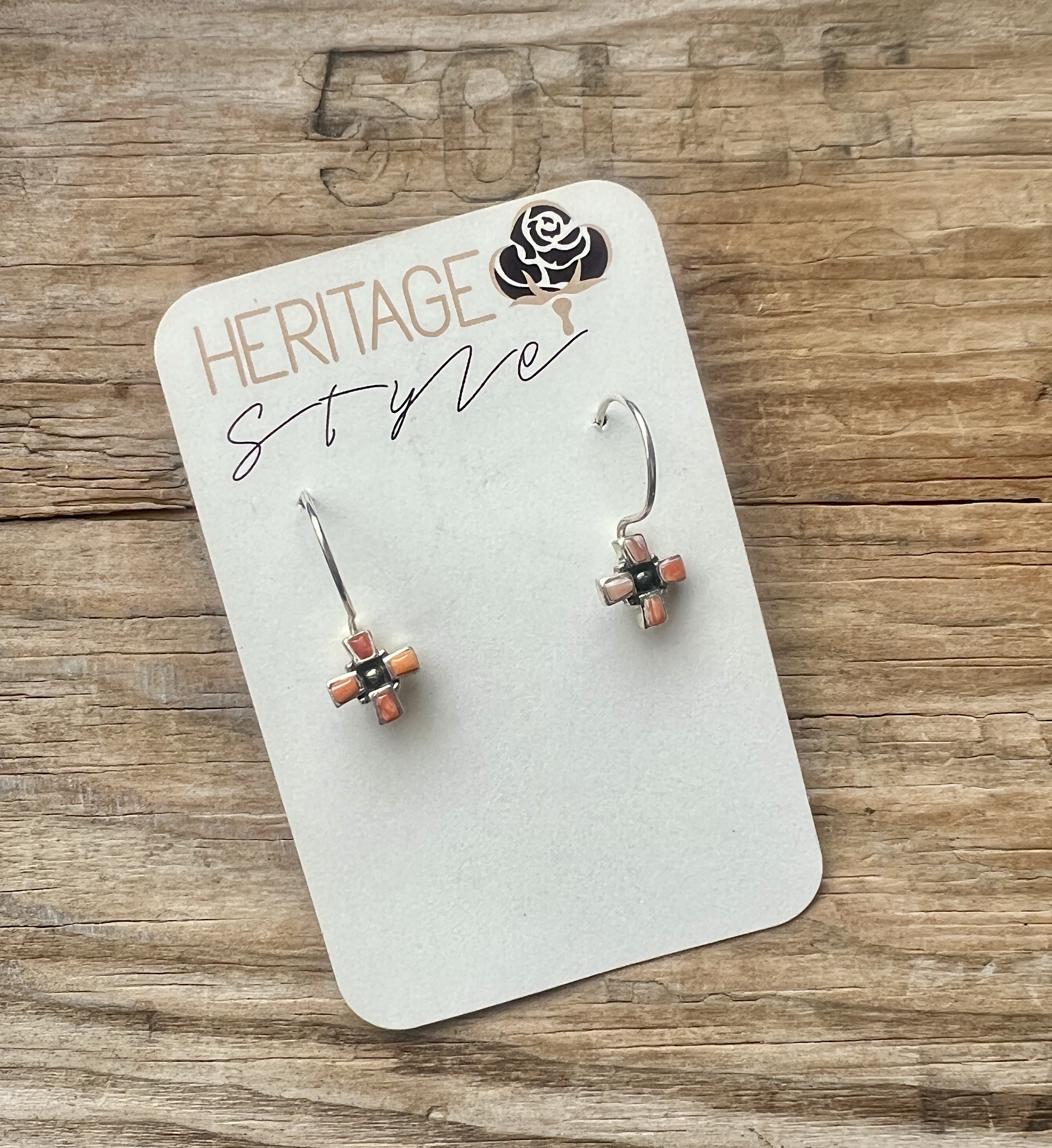 Orange Spiny Oyster Zia Earrings