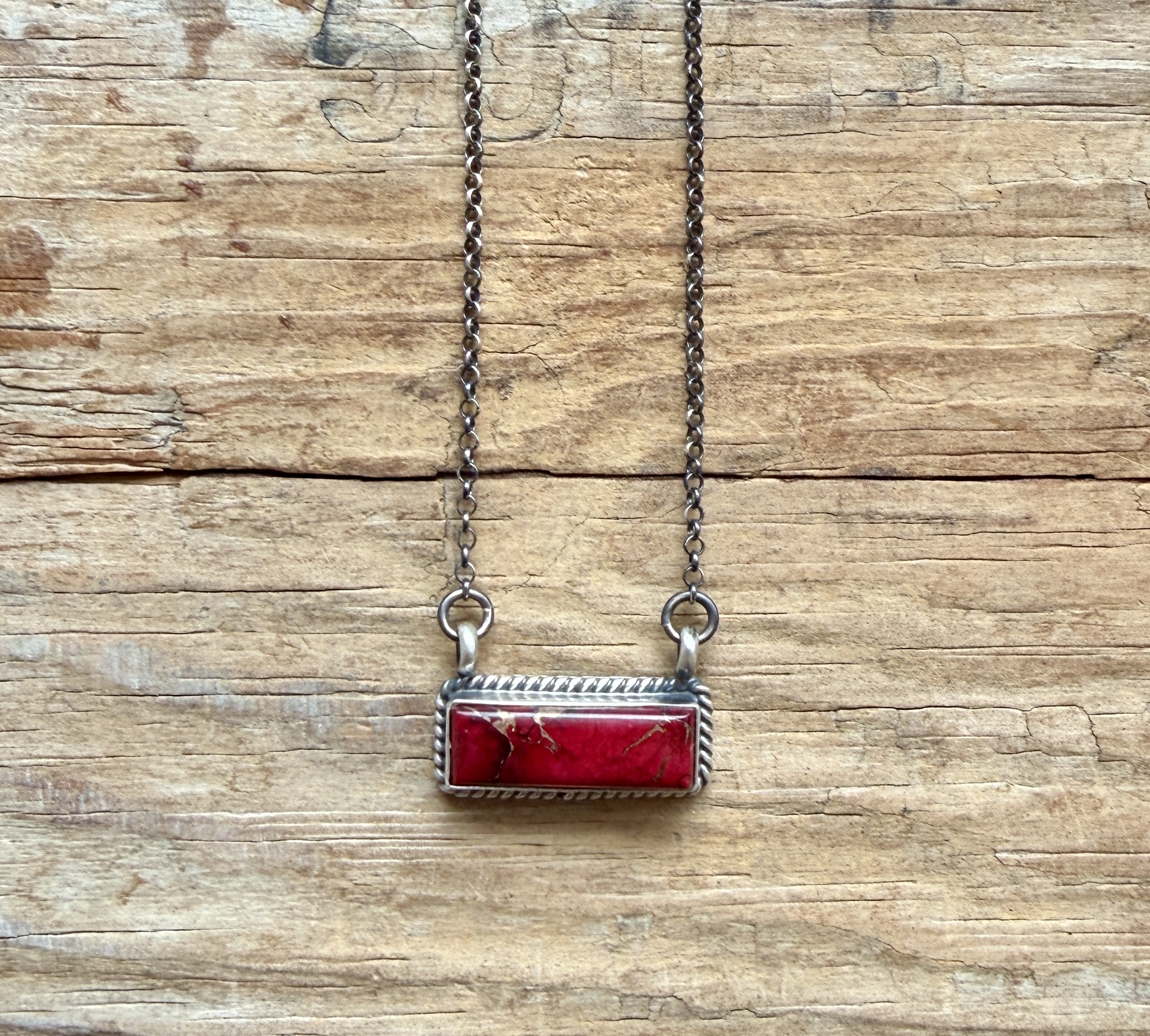 Dahlia Rose Bar Necklace